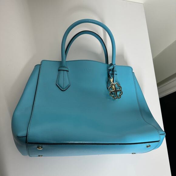 LK Bennett Women's Light Blue Handle Tote Bag Purse Spring - Picture 3 of 15